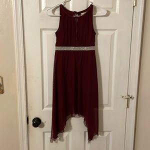 Girls size 10 Maroon Dress worn once
